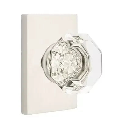 Emtek Old Town Door Knob with Modern Rectangular Rose by Emtek