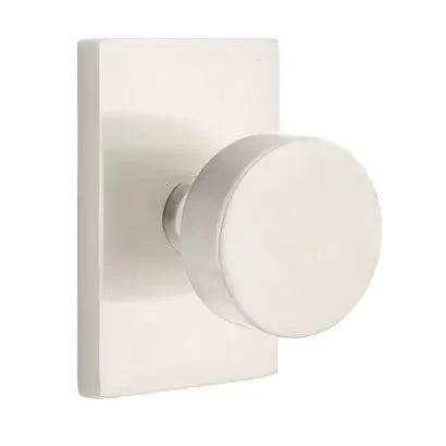 Emtek Round Door Knob and Modern Rectangular Rose by Emtek