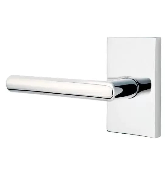 Emtek Stuttgart Door Lever with Modern Rectangular Rose by Emtek
