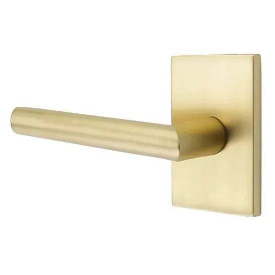 Emtek Stuttgart Door Lever with Modern Rectangular Rose by Emtek