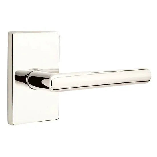 Emtek Stuttgart Door Lever with Modern Rectangular Rose by Emtek