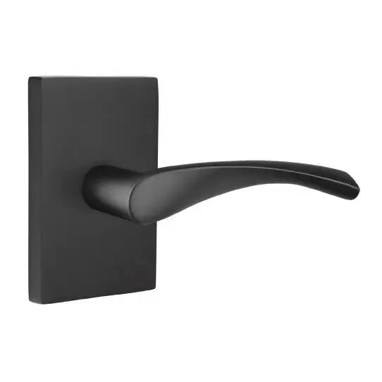Emtek Triton Door Lever with Modern Rectangular Rose by Emtek