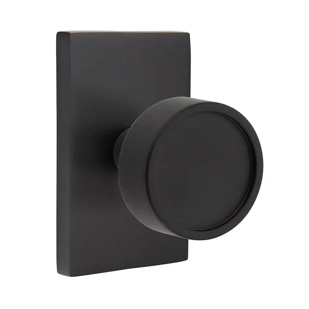 Emtek Verve Door Knob with Modern Rectangular Rose by Emtek