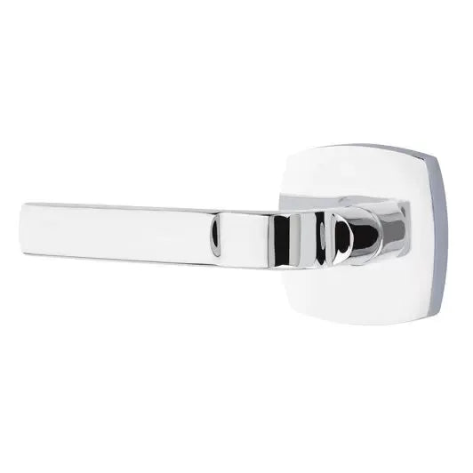 polished chrome door lever