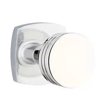polished chrome door knob