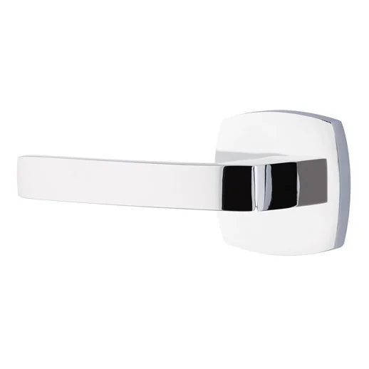 polished chrome door lever