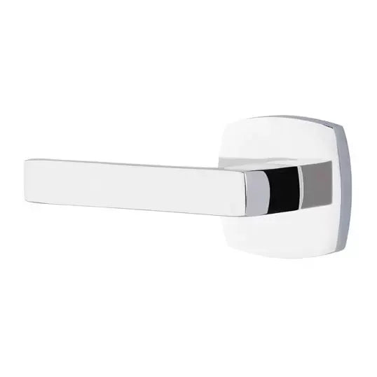 polished chrome door lever