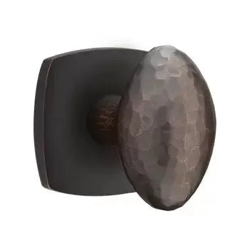 Emtek Hammered Egg Knob with Urban Modern Rose by Emtek