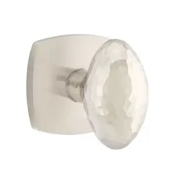 Emtek Hammered Egg Knob with Urban Modern Rose by Emtek