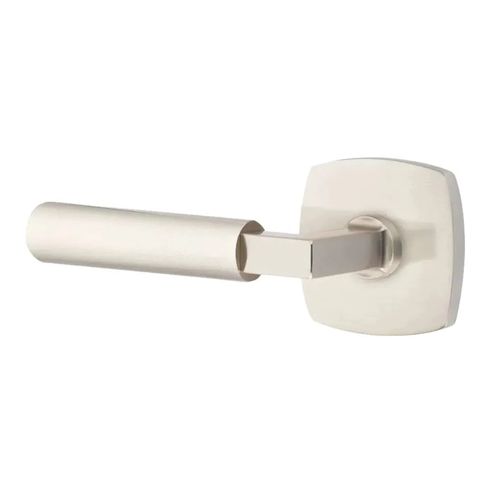 Emtek Smooth Lever with L-Square Stem and Urban Modern Rose by Emtek