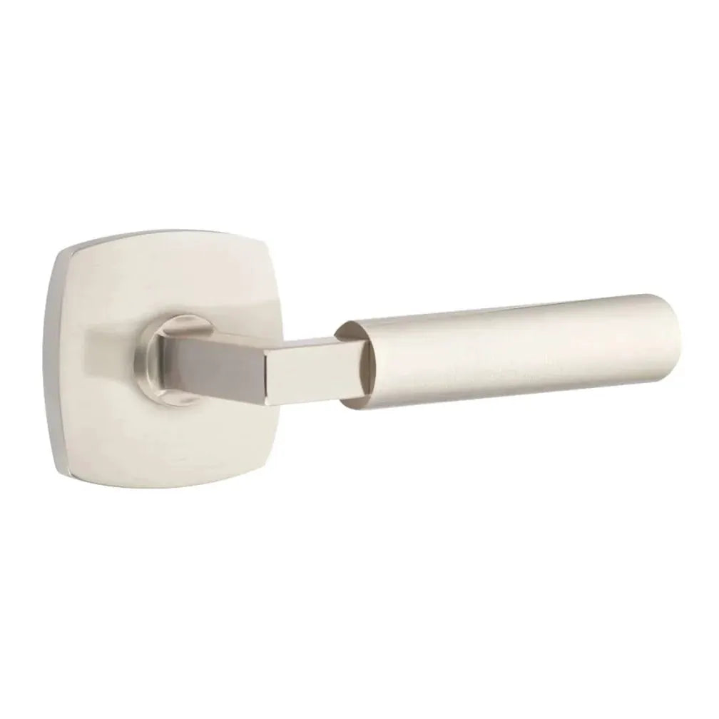 Emtek Smooth Lever with L-Square Stem and Urban Modern Rose by Emtek