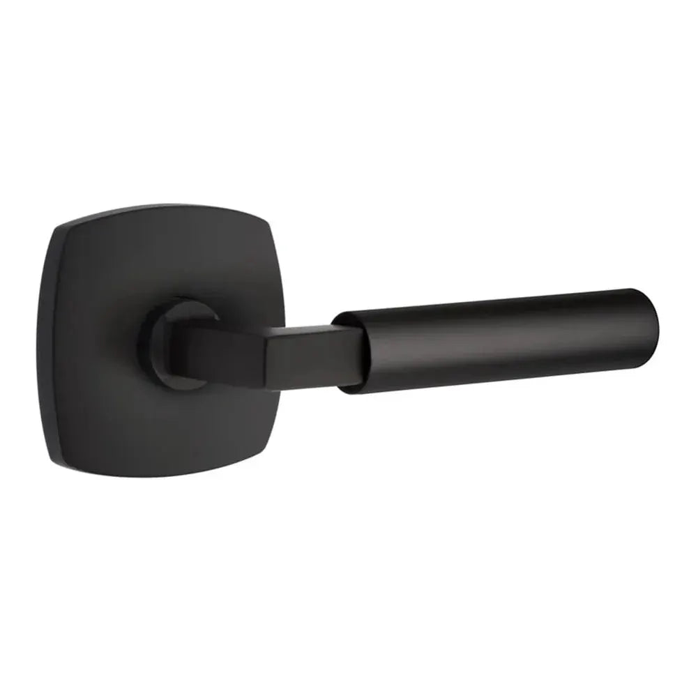Emtek Smooth Lever with L-Square Stem and Urban Modern Rose by Emtek