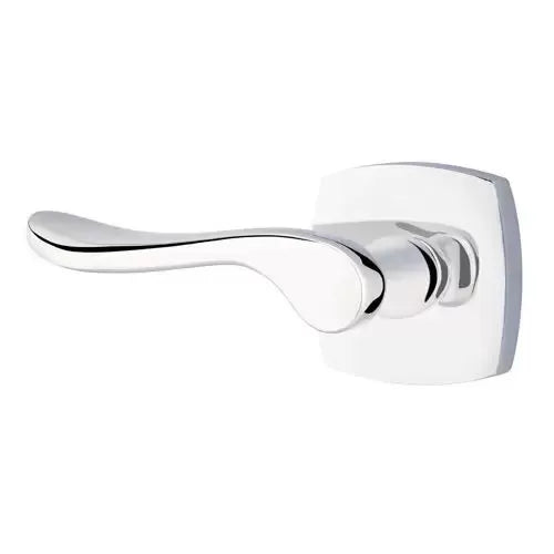 polished chrome door lever