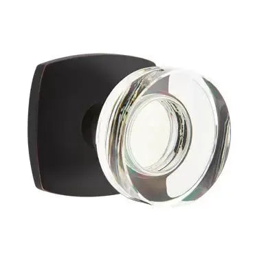 Emtek Modern Rose Disc Glass Knob with Urban Modern Rose by Emtek