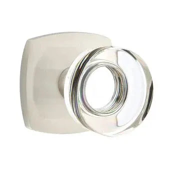 Emtek Modern Rose Disc Glass Knob with Urban Modern Rose by Emtek