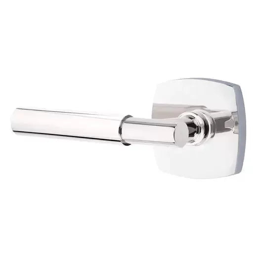 polished chrome door lever