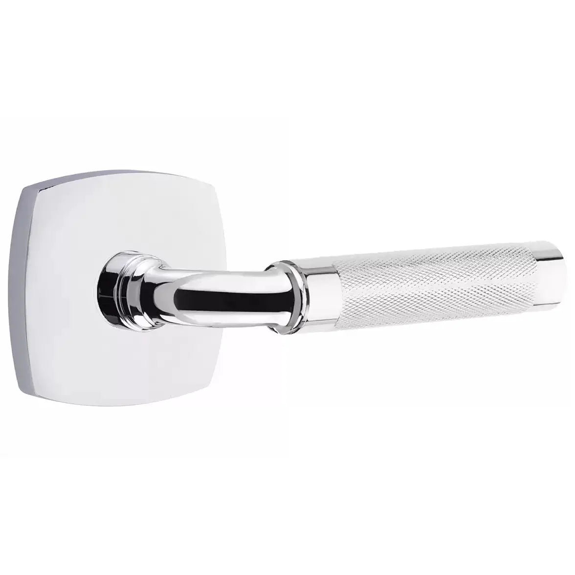 polished chrome lever