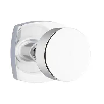 polished chrome door knob
