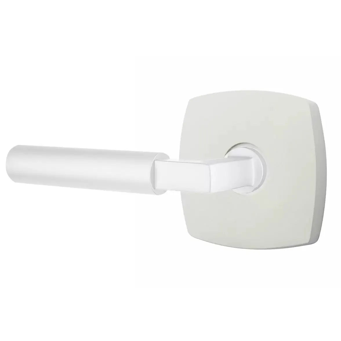 Emtek Smooth Lever with L-Square Stem and Urban Modern Rose by Emtek