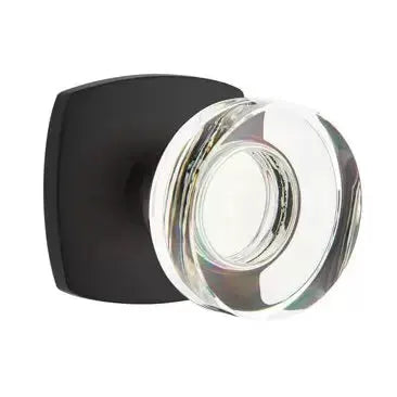 Emtek Modern Rose Disc Glass Knob with Urban Modern Rose by Emtek