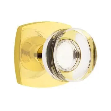 Emtek Modern Rose Disc Glass Knob with Urban Modern Rose by Emtek