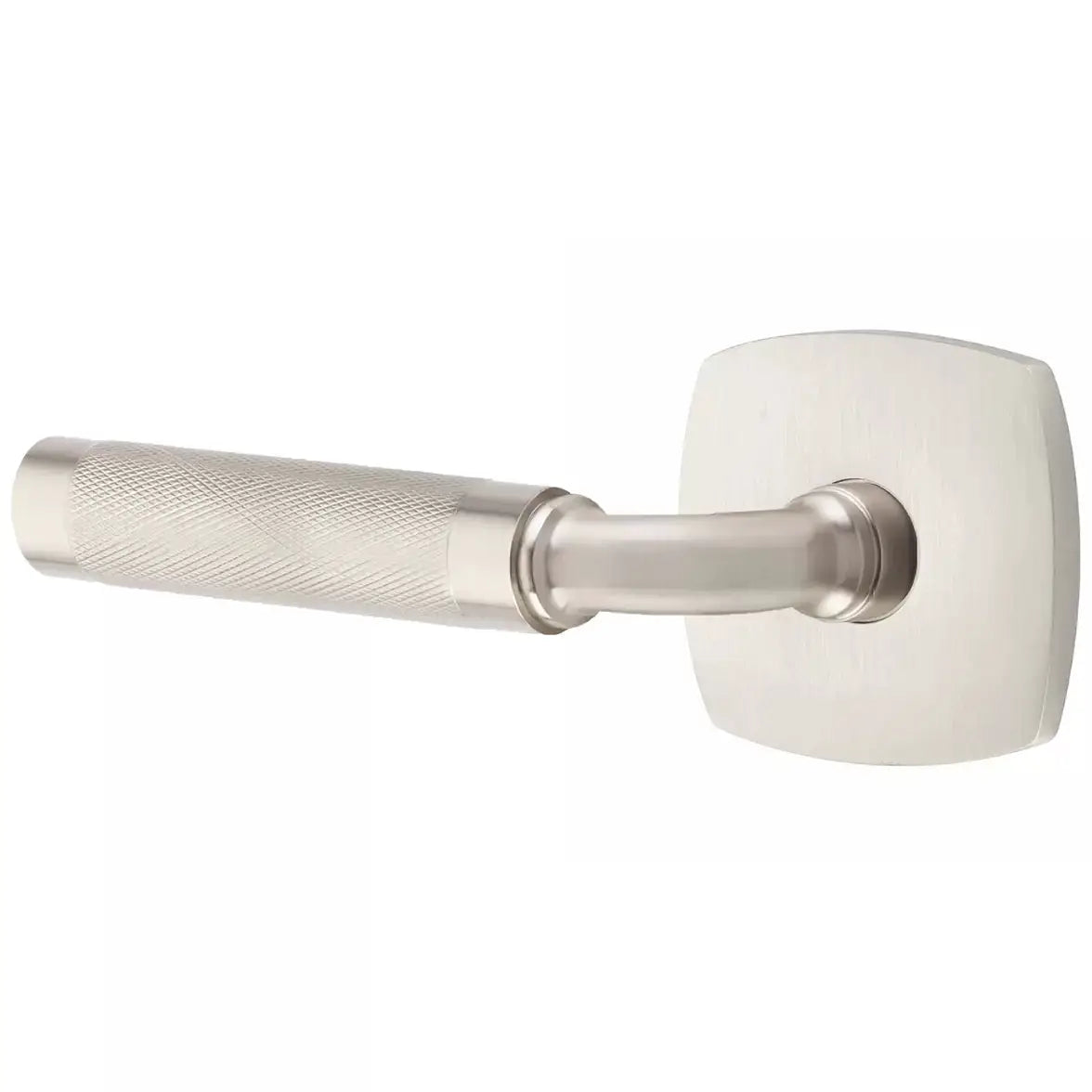 Emtek Knurled Lever with R-Bar Stem and Urban Modern Rose by Emtek