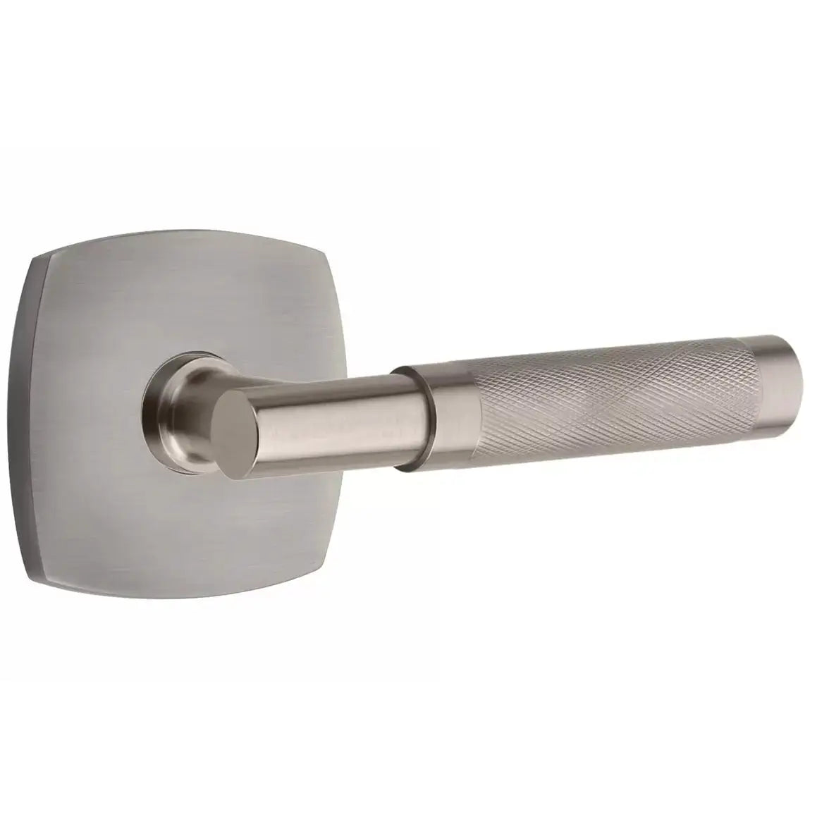 Emtek Knurled Lever with T-Bar Stem and Urban Modern Rose by Emtek