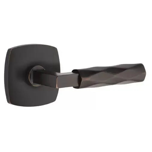Emtek Tribeca Lever with L-Square Stem and Urban Modern Rose by Emtek