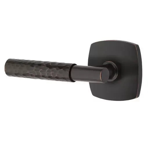 Emtek Hammered Lever with T-Bar Stem and Urban Modern Rose by Emtek