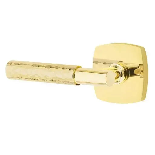 Emtek Hammered Lever with T-Bar Stem and Urban Modern Rose by Emtek