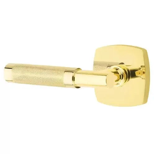 Emtek Knurled Lever with T-Bar Stem and Urban Modern Rose by Emtek