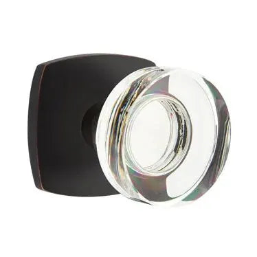 Emtek Modern Rose Disc Glass Knob with Urban Modern Rose by Emtek