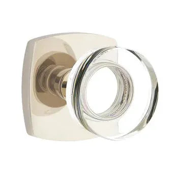 Emtek Modern Rose Disc Glass Knob with Urban Modern Rose by Emtek
