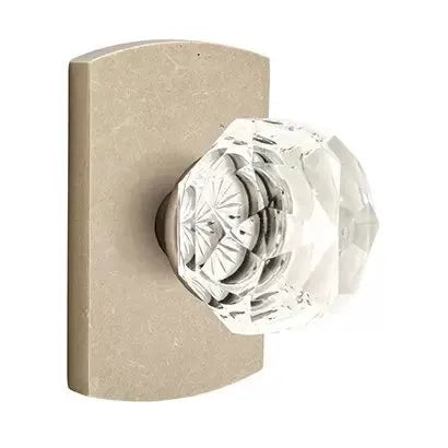 Emtek Diamond Door Knob with #4 Rose by Emtek