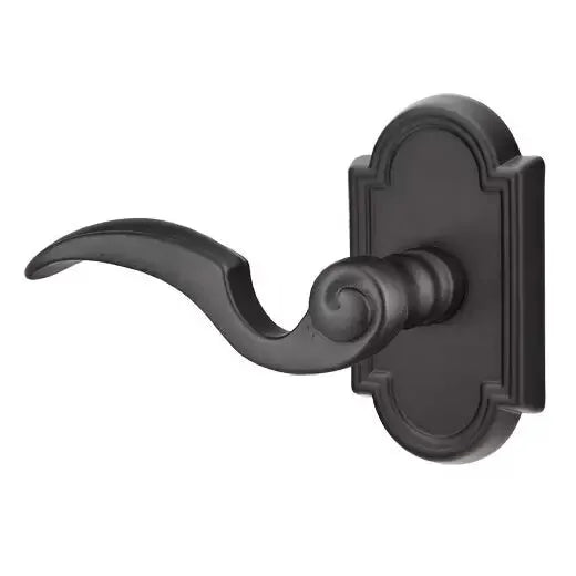 flat black bronze door lever