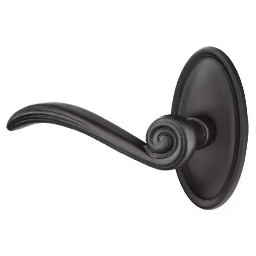 flat black bronze door lever