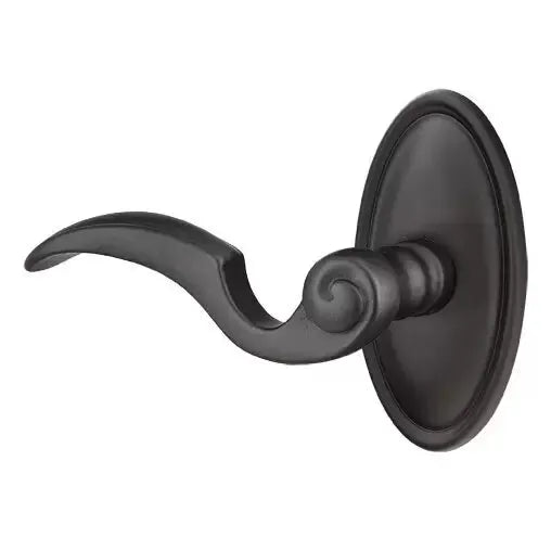 flat black bronze door lever