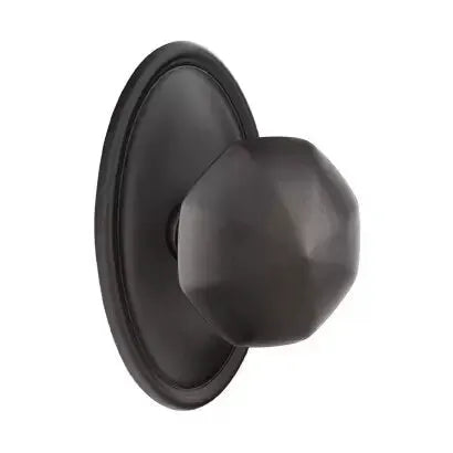 flat black bronze door knob