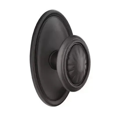 flat black bronze door knob
