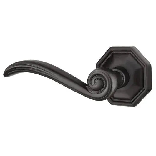 flat black bronze door lever
