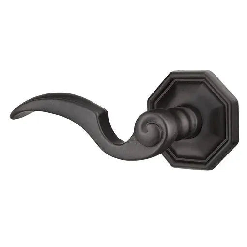 flat black bronze door lever