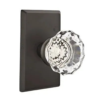 flat black bronze door knob