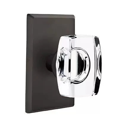 flat black bronze door knob