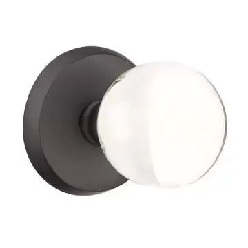 flat black bronze door knob