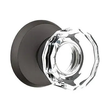 flat black bronze door knob
