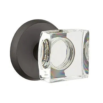 flat black bronze door knob