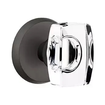 flat black bronze door knob