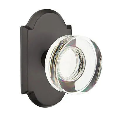 flat black bronze door knob