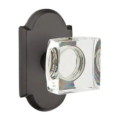 flat black bronze door knob