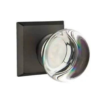 flat black bronze door knob